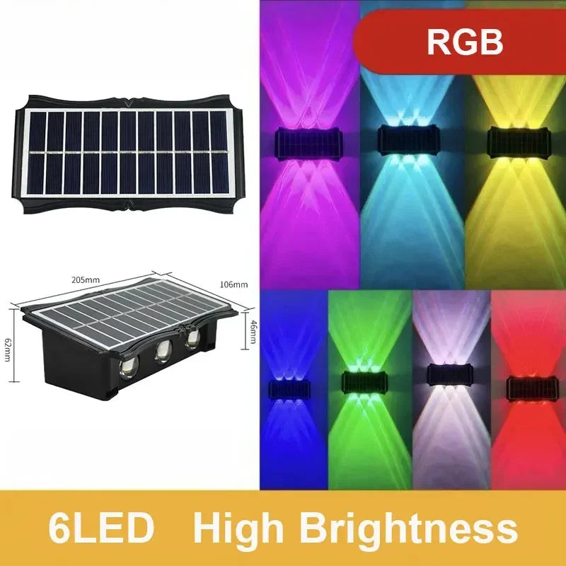 Lampada da Parete Solare LED per Esterni – Illuminazione Waterproof Up & Down