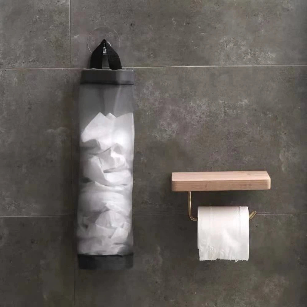 Porta sacchetti per la spesa da parete - Supporto plastico multiuso 6 pezzi