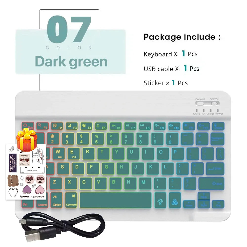 Tastiera Bluetooth retroilluminata con mouse – Compatibile iOS, Android, Windows