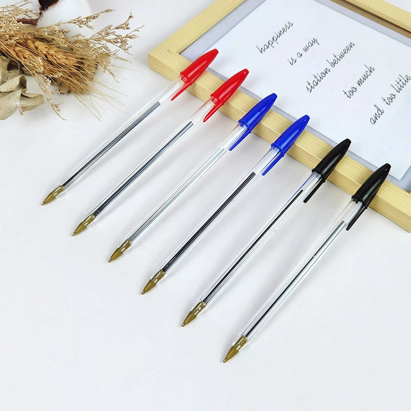 Penna a sfera 1.0 mm, set 50/100 pezzi, blu rosso nero – per scuola e ufficio