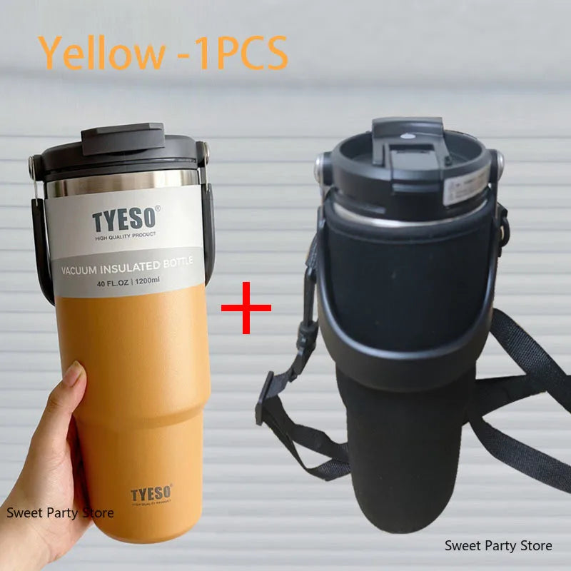 Thermos in acciaio inox 600‑1200 ml con doppio isolamento e tappo multifunzione