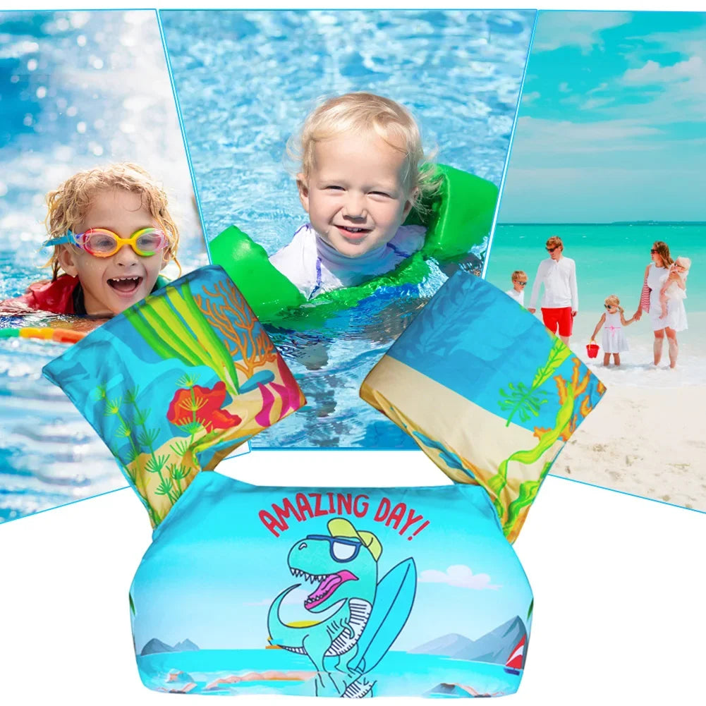 Children's Life Jacket Swimming Float Arm Band Cartoon Emergency First Aid Buoy for Pool Safety
