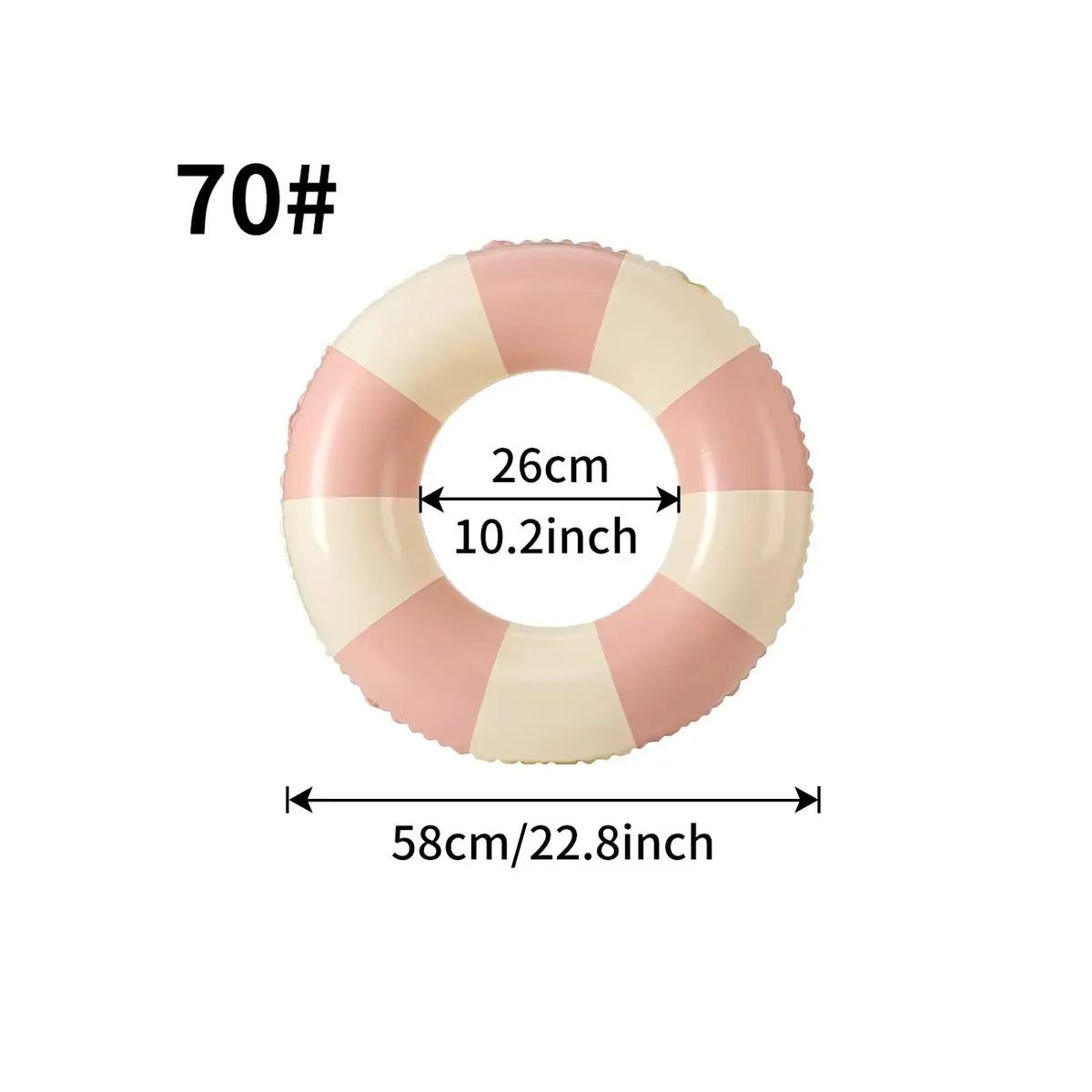 Anello gonfiabile da nuoto a righe classiche – ideale per mare e piscina