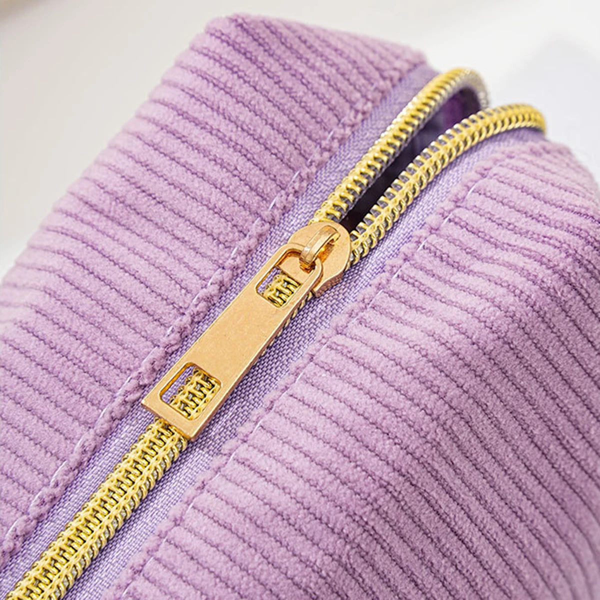 1pc solid color pencil case - large capacity school & office bag