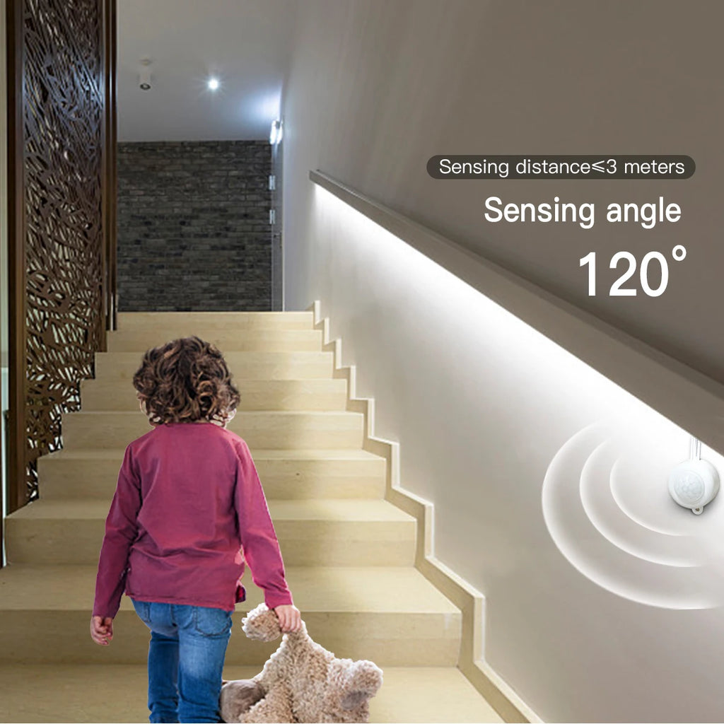 Striscia LED Neon COB con Sensore di Movimento, 320 LED/m, 5V USB, Impermeabile