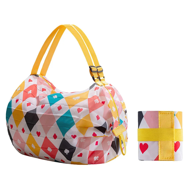 Borsa da Shopping Pieghevole Impermeabile per Viaggi, 48‑64 L, 20 kg