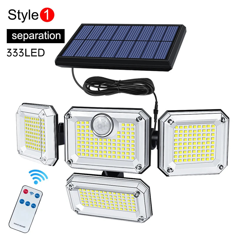 Lampada Solare da 20W IP65 con Testa Regolabile e 3 Modalità