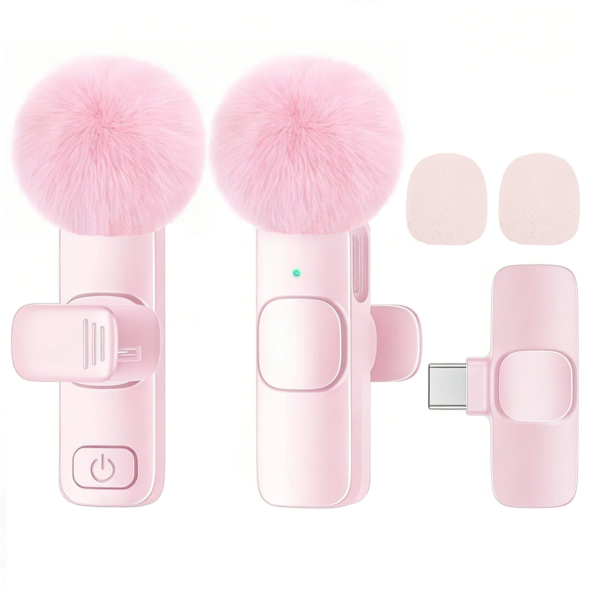 Microfono Lavalier Wireless Type‑C con Bassa Latenza e Raggio 30 m – Plug & Play