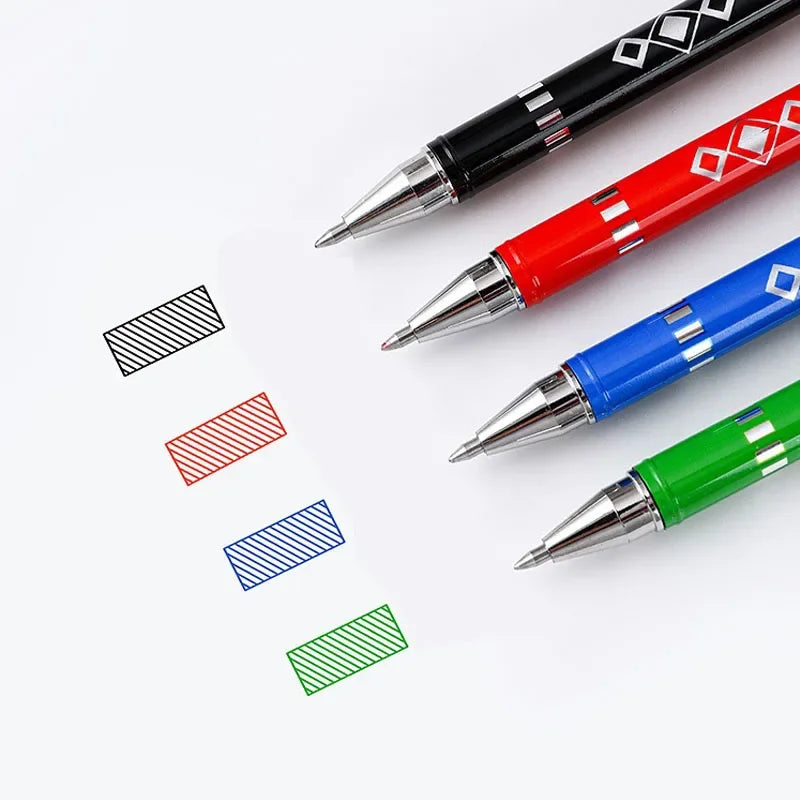 Set da 4 penne gel cancellabili a caldo, punta 0.7 mm – nero, blu, rosso e verde