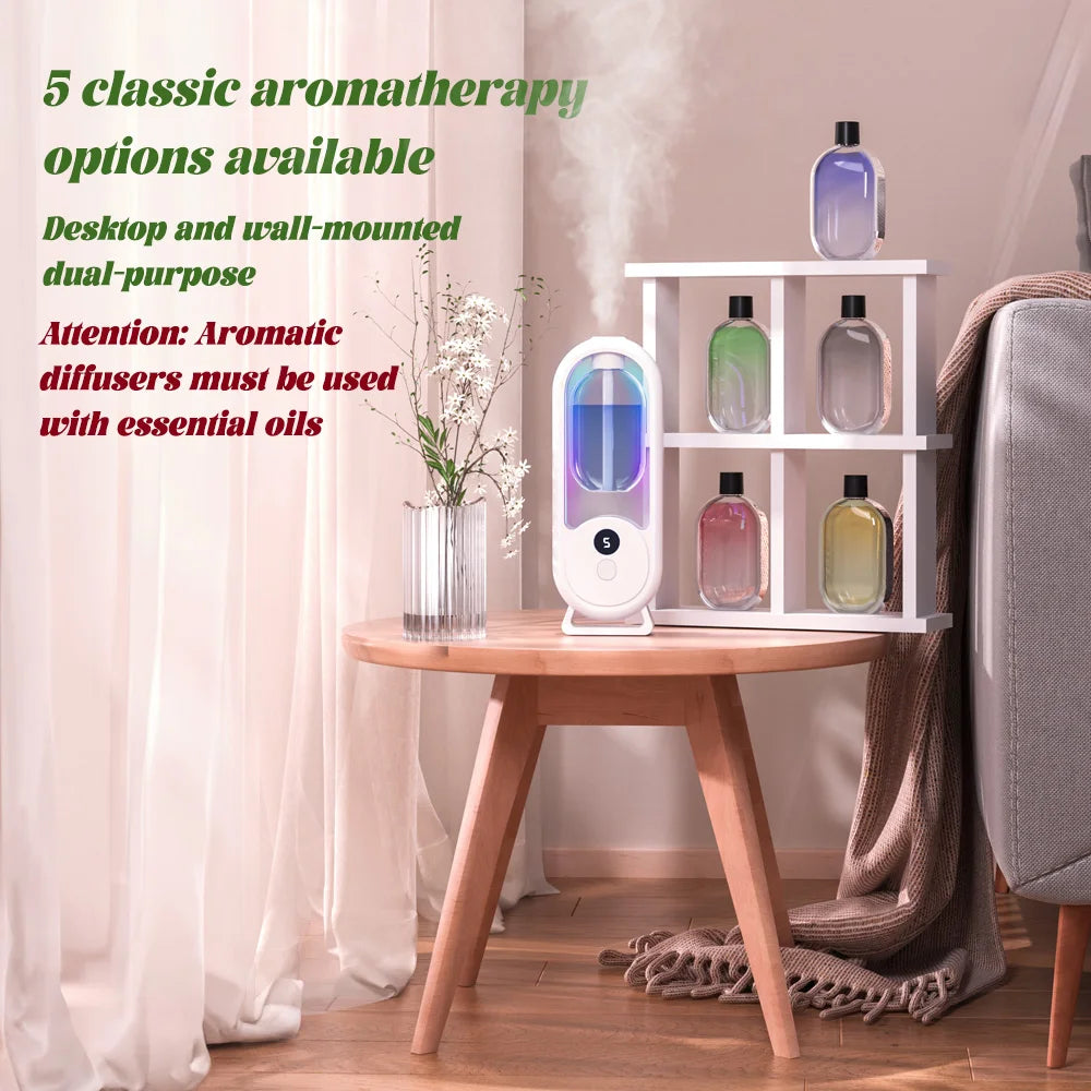 Diffusore portatile ricaricabile per aromaterapia, 5 velocità, deodorante