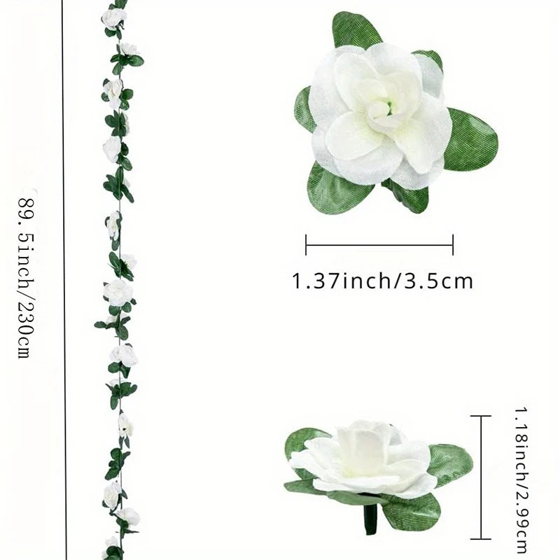 Rametto Artificiale di Rose 250CM per Decorazioni Matrimonio Giardino Casa