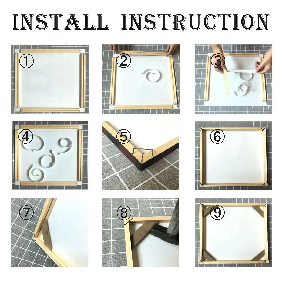 Cornice Moderna in Legno per Canvas, 24 Misure