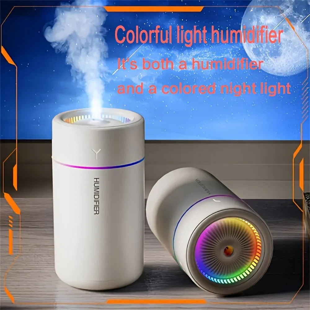 Umidificatore da Auto LED Colorato, Aromaterapia Silenziosa, Ultrasonico <1L