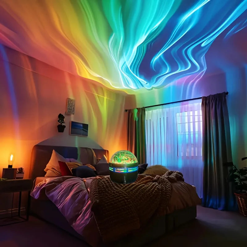 Proiettore LED Aurora 7 Modalità Telecomando – Luce Notturna per Camera e Feste