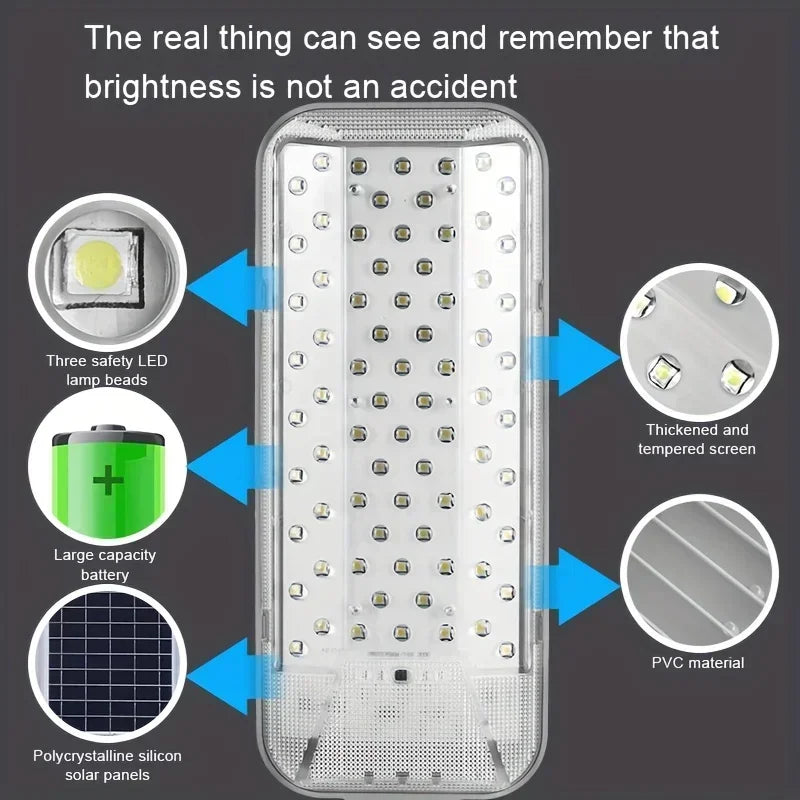168 LED Solar Street Light Super Bright 2000W IP65 Waterproof Automatic Dusk To Dawn 6000mA All-Night Security for Garage Garden