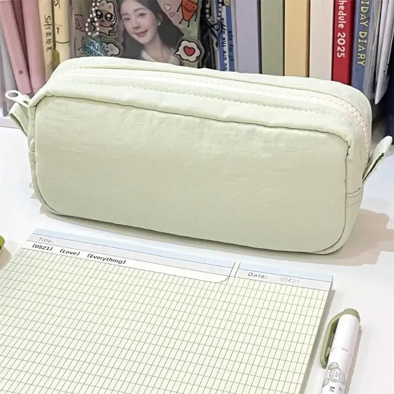 Astuccio Porta Matite Quadrato a Colore Solido, Grande Capacità, Organizer per…