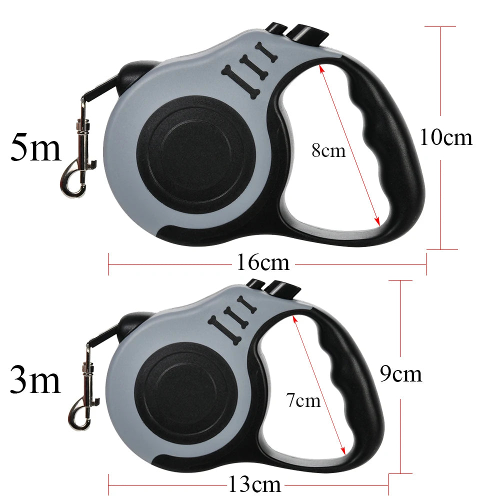 Guinzaglio Retrattile in Nylon 3 m/5 m per Cani e Gatti – Resistente e…