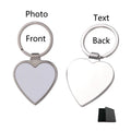 Customisable Heart-Shaped Keychain, Can Add Photo and Text - Personalised Gift for Him/Her