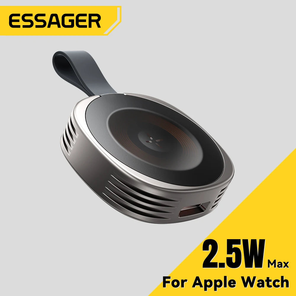 Caricatore wireless magnetico USB‑C per Apple Watch, ricarica rapida