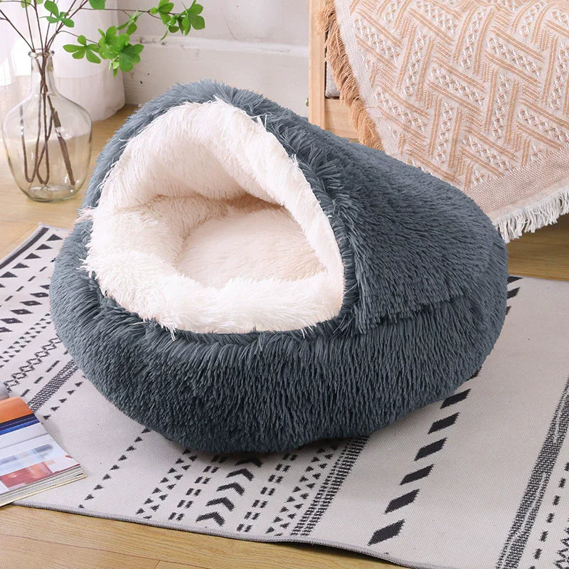 Cuccia rotonda in peluche per cani e gatti – Calda, lavabile, per tutte le…