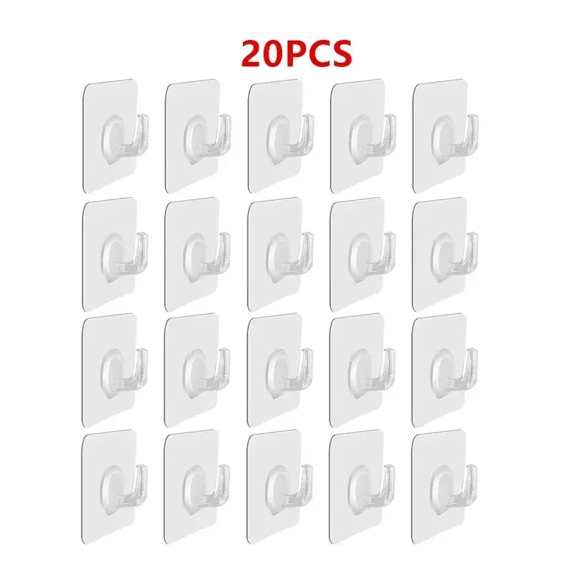 Ganci Autoadesivi Trasparenti da 5 a 40 Pezzi per Parete e Porta – Supporto…