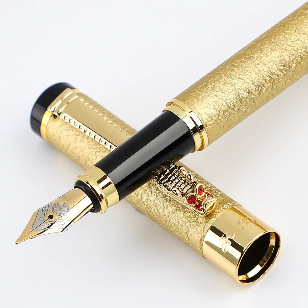 metal fountain pen with iridium 0.5mm tip – suitable for office, school, daily writing