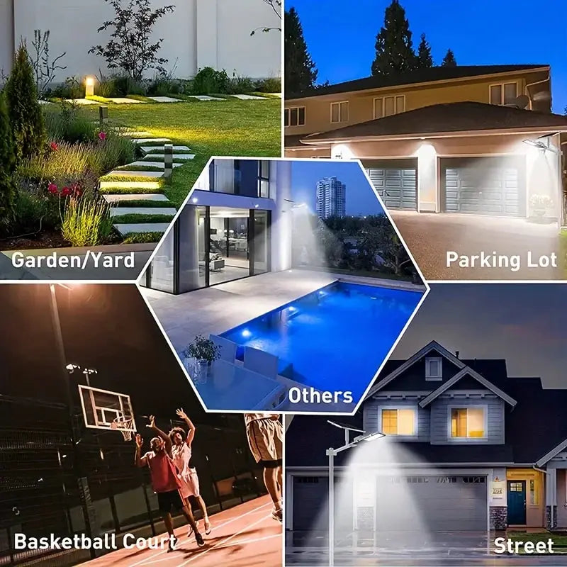 Lampada solare esterna 6500K IP65 impermeabile 4000/3000 mAh per garage e…