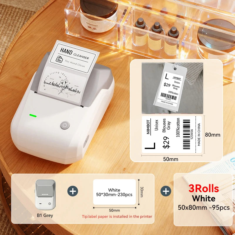 Stampante termica portatile B1 – Etichette adesive 2 pollici Bluetooth