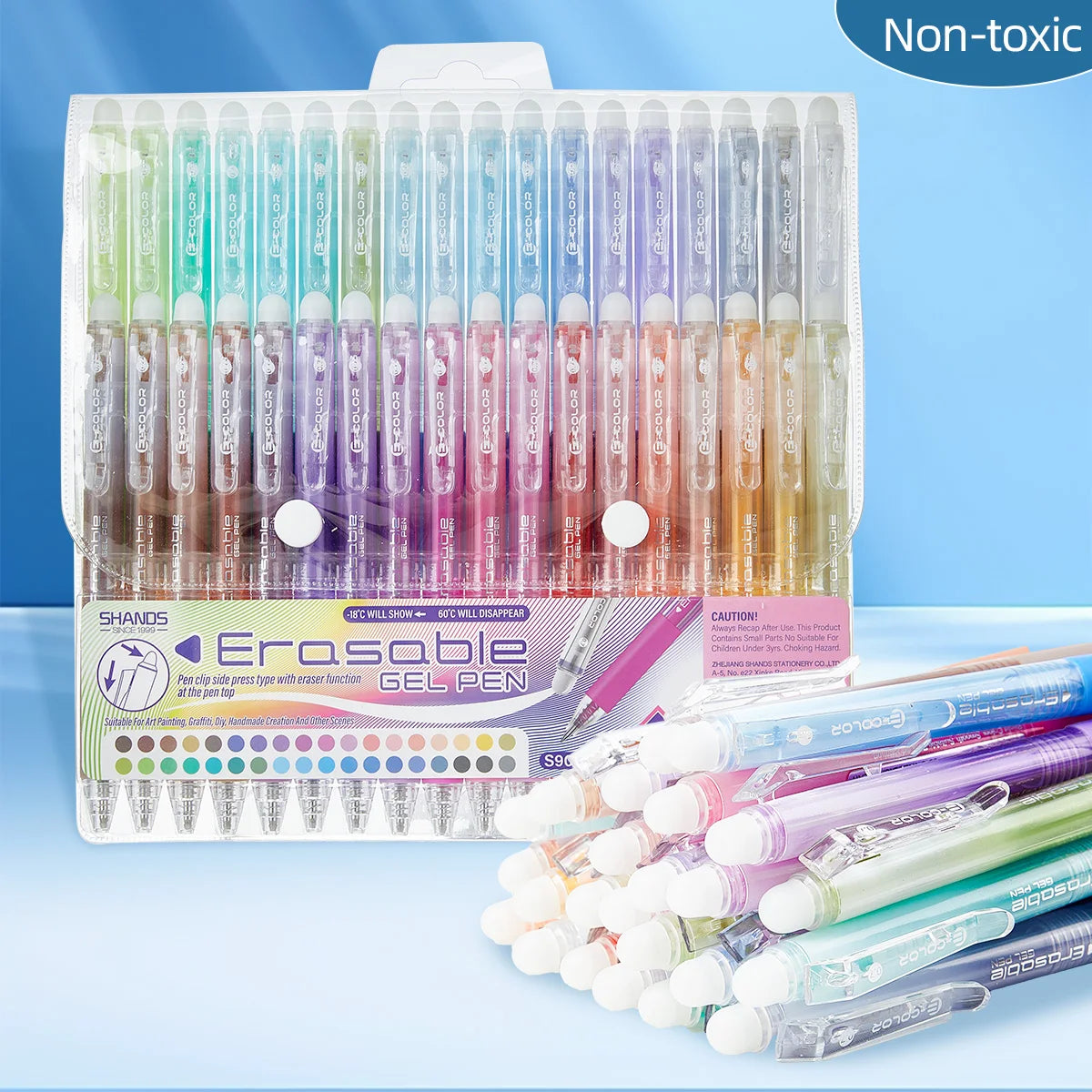 Set di penne gel retrattili 0.7 mm, 12/24/36 colori, cancellabili – per…