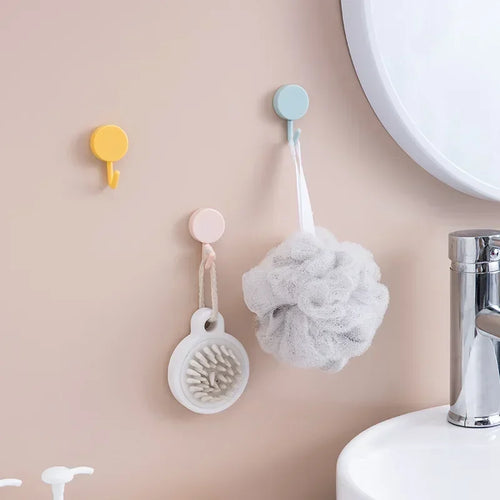 10 adhesive wall hooks – oven, bathroom, kitchen, no drilling