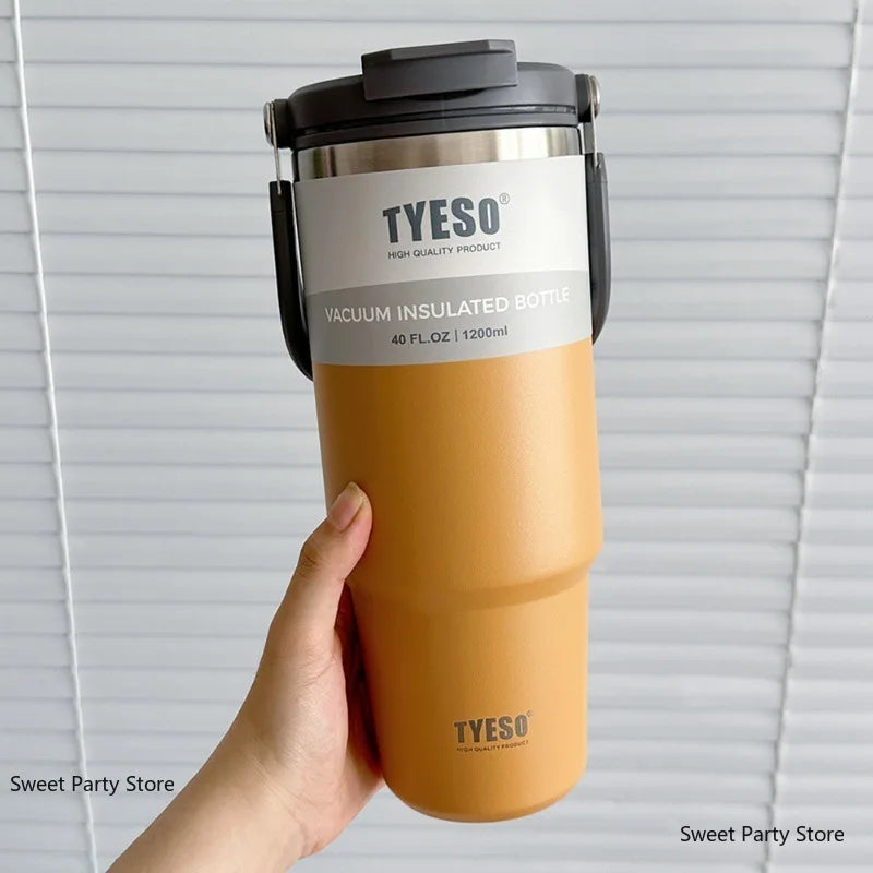 Thermos in acciaio inox 600‑1200 ml con doppio isolamento e tappo multifunzione
