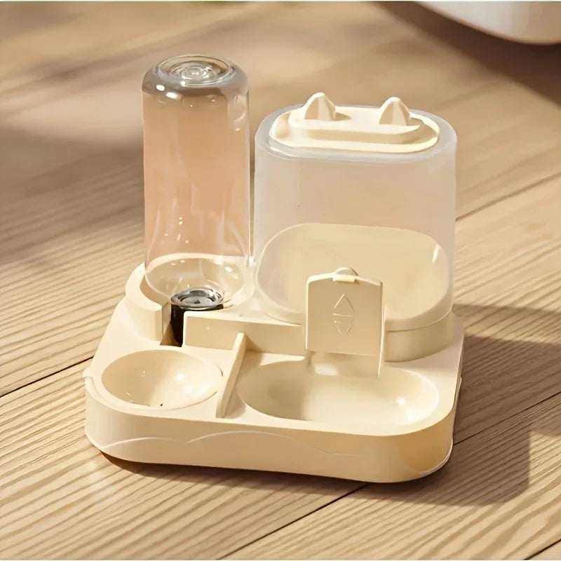 Distributore Cibo Automatico 2-in-1 per Gatti e Cani Piccoli
