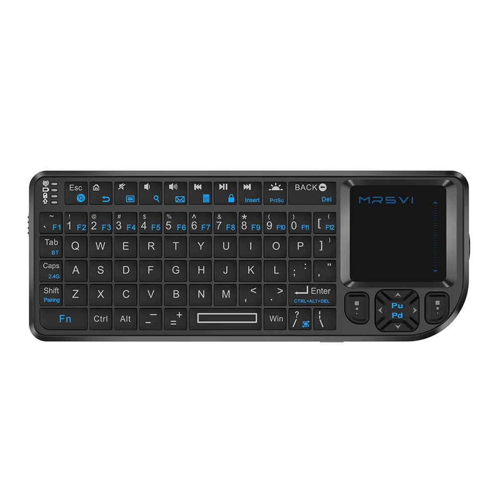 Mini tastiera wireless con touchpad e retroilluminazione RGB, Bluetooth e…