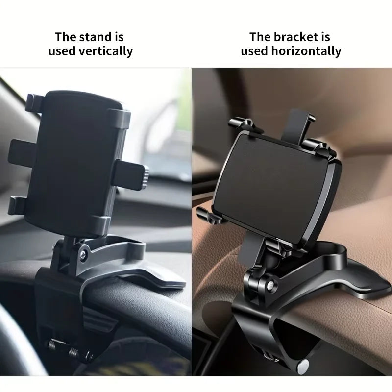 Supporto per cellulare da auto rotante 360°, compatibile 4‑7 pollici