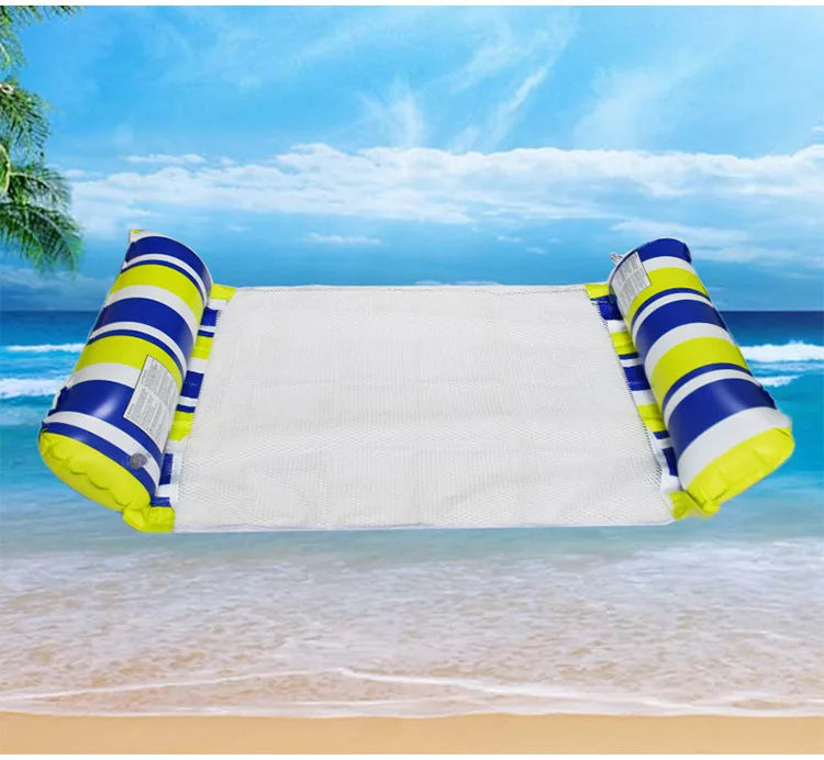 Hamac gonflable pliable – matelas flottant pour piscine et plage