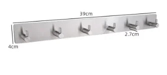 Gancio adesivo 3M in acciaio inox – per cappotti, asciugamani e accessori