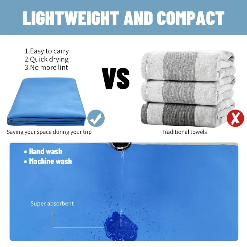 MUTAO Microfiber Marine Animal Beach Towel Absorbent Quick dry Soft Yoga Swimming Resort Mountain climbing towel