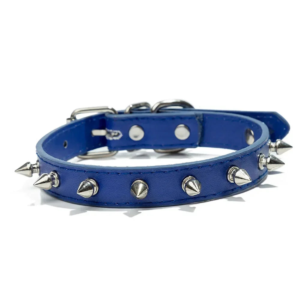 Collare con borchie in pelle PU per cani di piccola taglia – stile punk