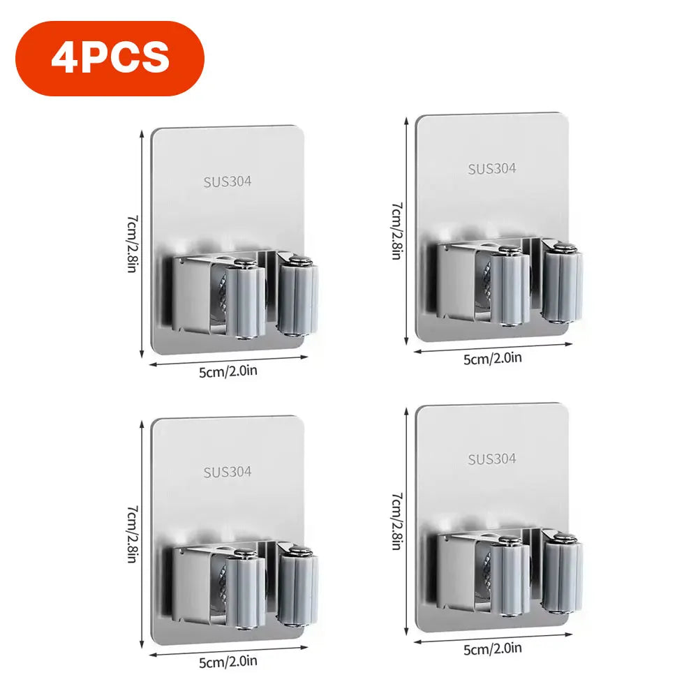 Gancio adesivo multiuso per mop e scope – supporto da parete in acciaio inox e…