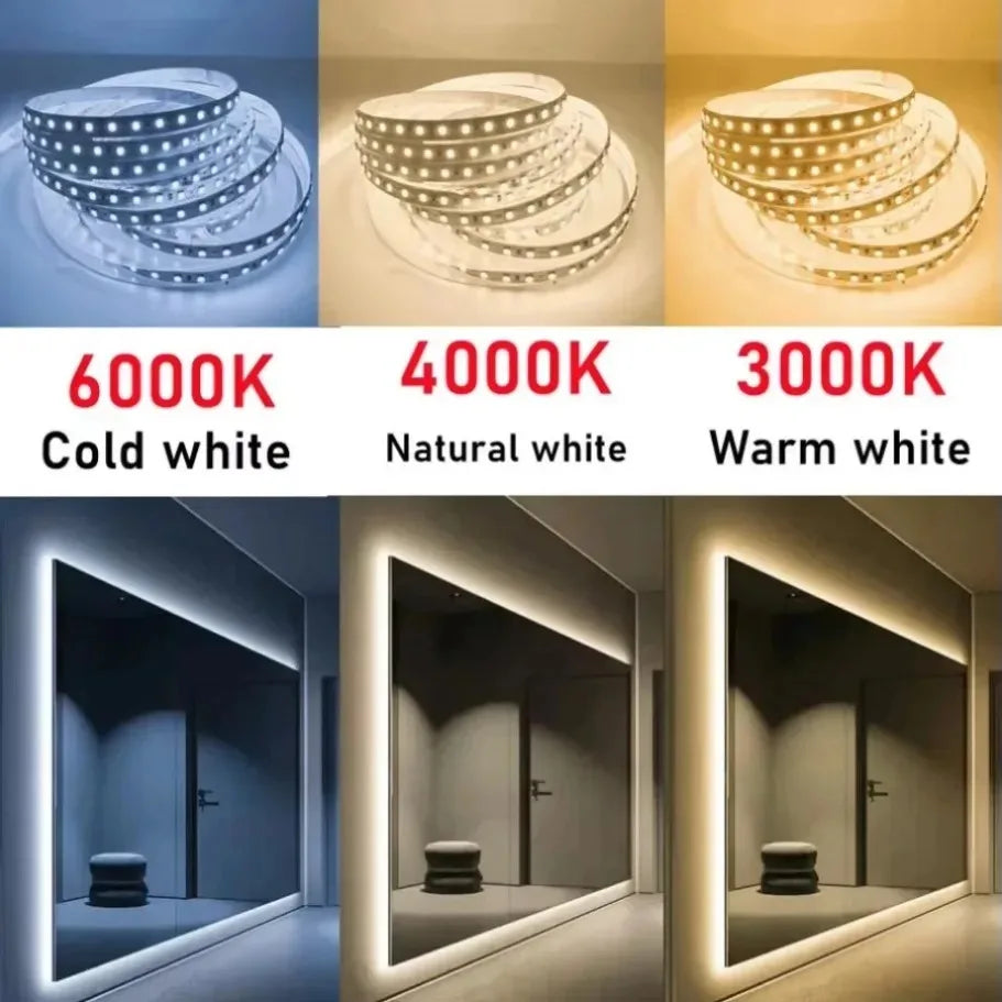 Striscia LED 2835 120 LED/m 8mm, colori RGB, AC 220‑240V, flessibile