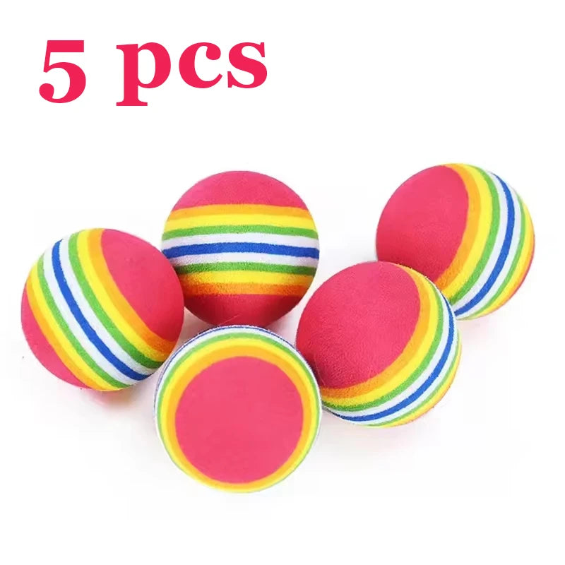 Palline EVA arcobaleno per cani e gatti – Set da 5, 10 o 30 pezzi
