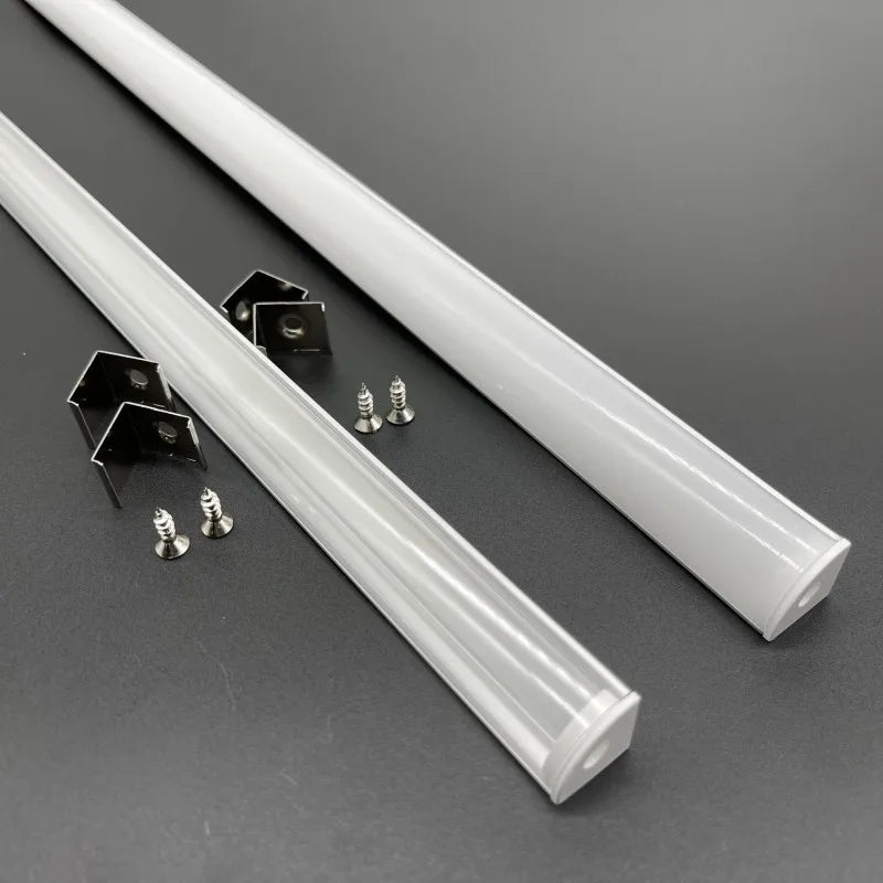 Profilo in Alluminio a U da 1 m per Strisce LED da 8‑12 mm – Kit da 10 pezzi