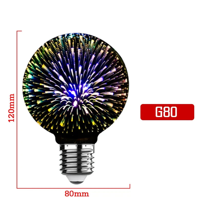 Lampadina LED Edison 3D Colorata E27 4W 360°