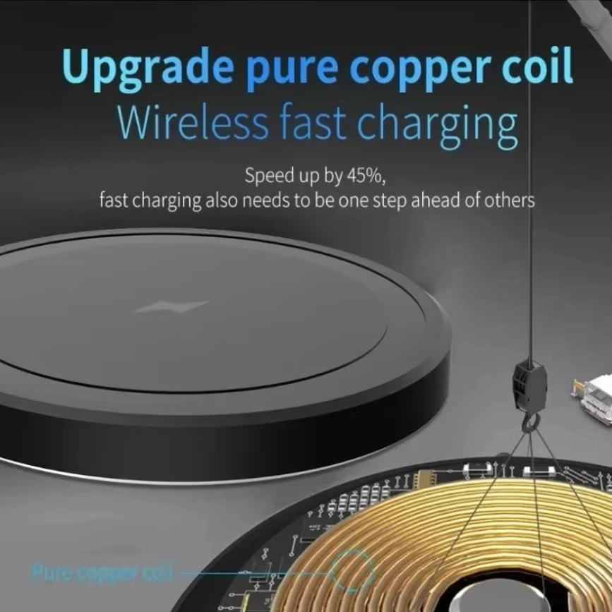 Caricatore Wireless Magnetico 15W per iPhone 13‑18, Slim e Portatile