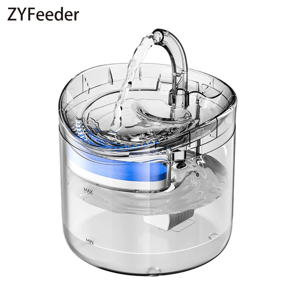 Distributore d'Acqua Automatico per Gatti e Cani – Vasca 2 L Trasparente…