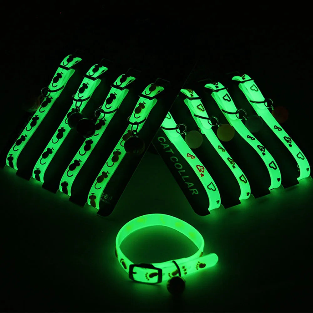 Collarlo per Gatto Luminous con Campanella Fluorescente Antismarrimento in…