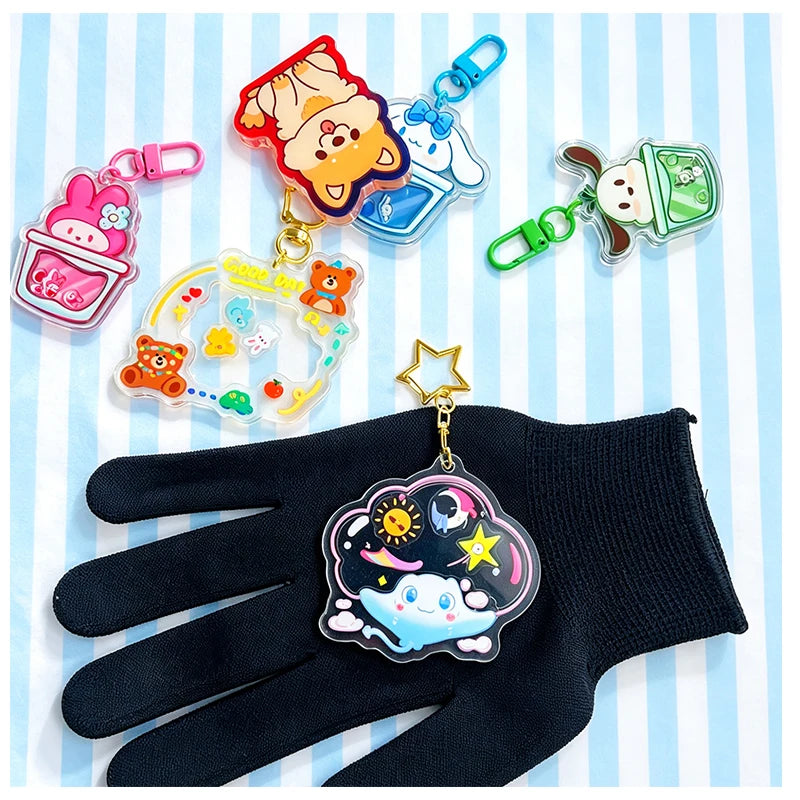 Custom Acrylic Keychain Photo Customization Anime Cartoon Keychain Personalized Design Holographic Transparent Keychain
