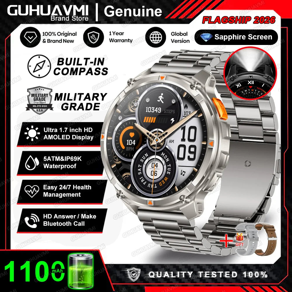 Smartwatch militare T‑Rex 3 Pro 1100 mAh GPS waterproof 5ATM – 1.73″ AMOLED
