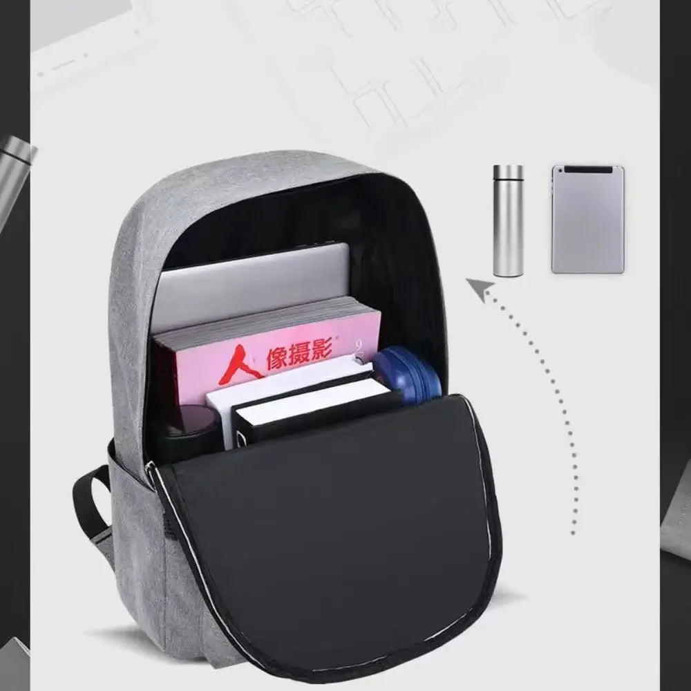 Sac à dos scolaire grande capacité en tissu Oxford, sac pour ordinateur de voyage unisexe