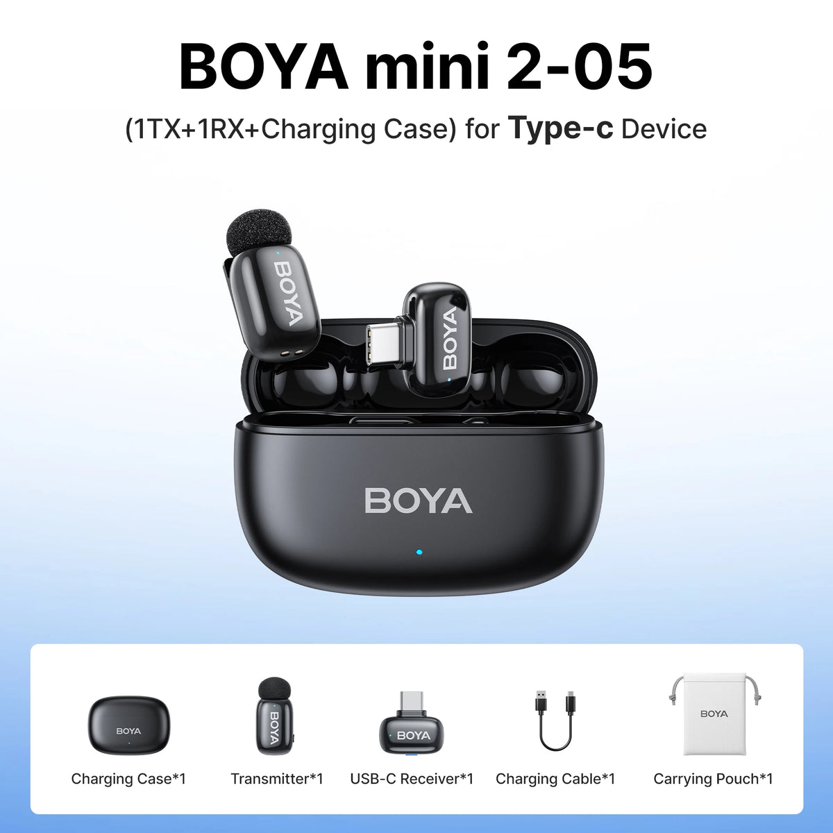 Microfono Lavalier Wireless Mini – Riduzione Rumore AI, iPhone e Android